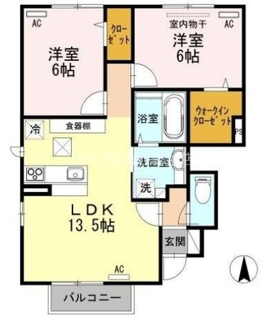 クレセントの物件間取画像